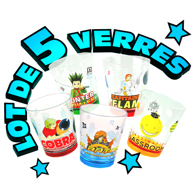 Verre plastique Cobra Capitaine Flam Assassination Hunter Drop Aléatoire lot de 5