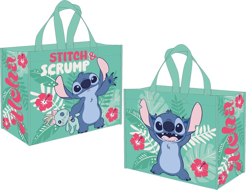 Disney Sac Cabas PP 45X40X20cm 25Pcs Stitch Aloha Flower