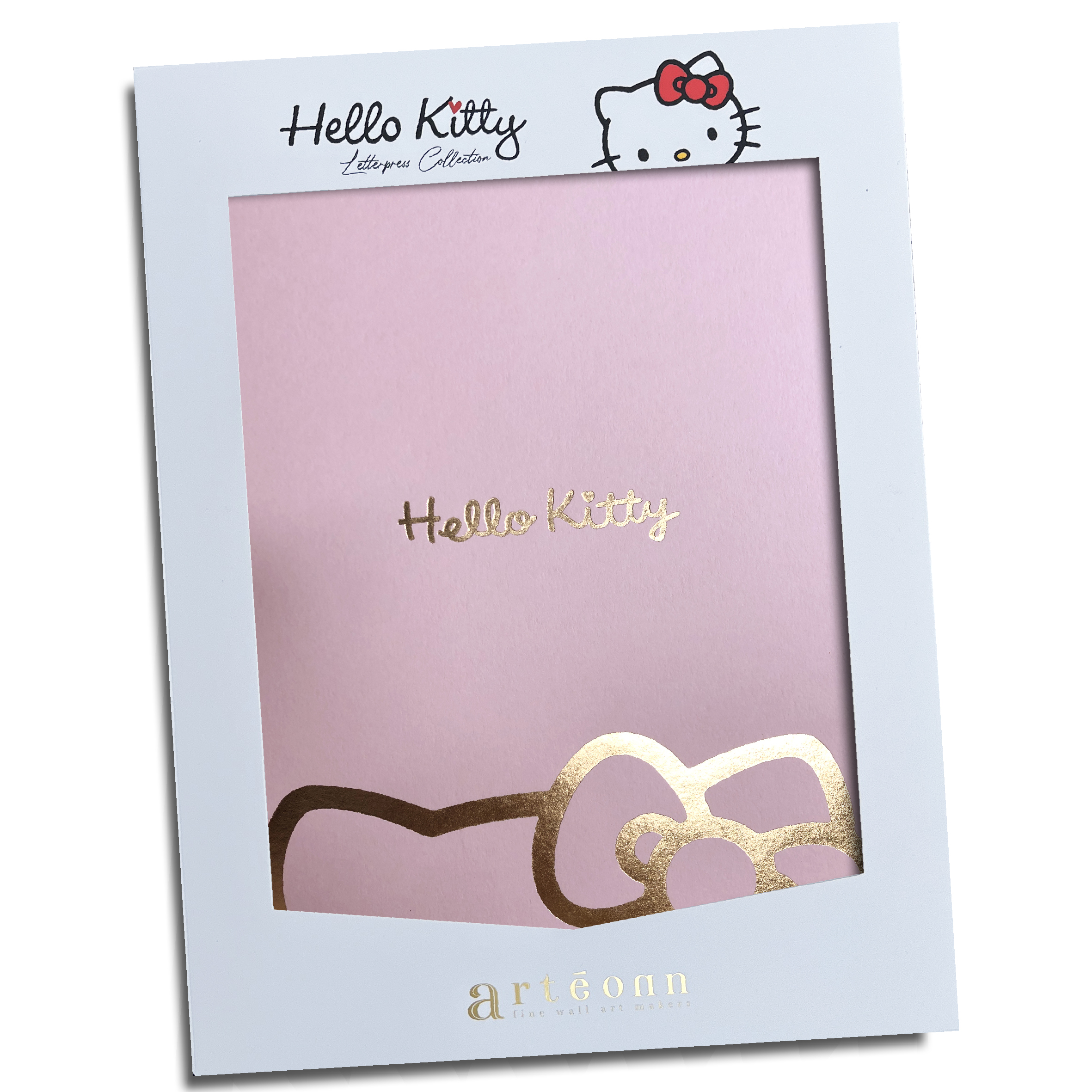 Hello Kitty Artprint Arteonn Noeud Letterpress 21X30cm