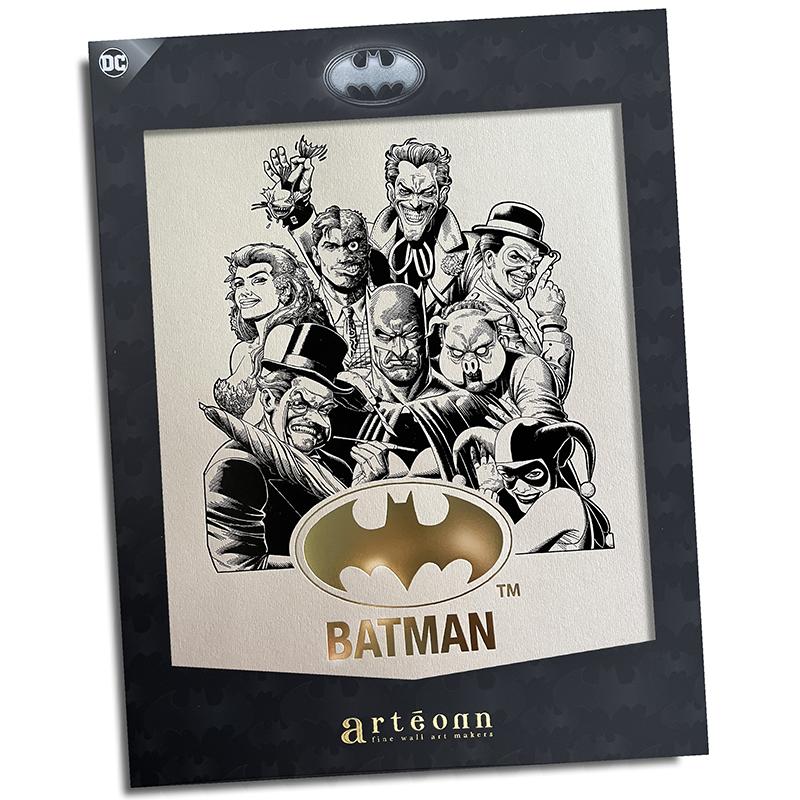 DC Artprint Arteonn Batman Team Letterpress 30X40cm