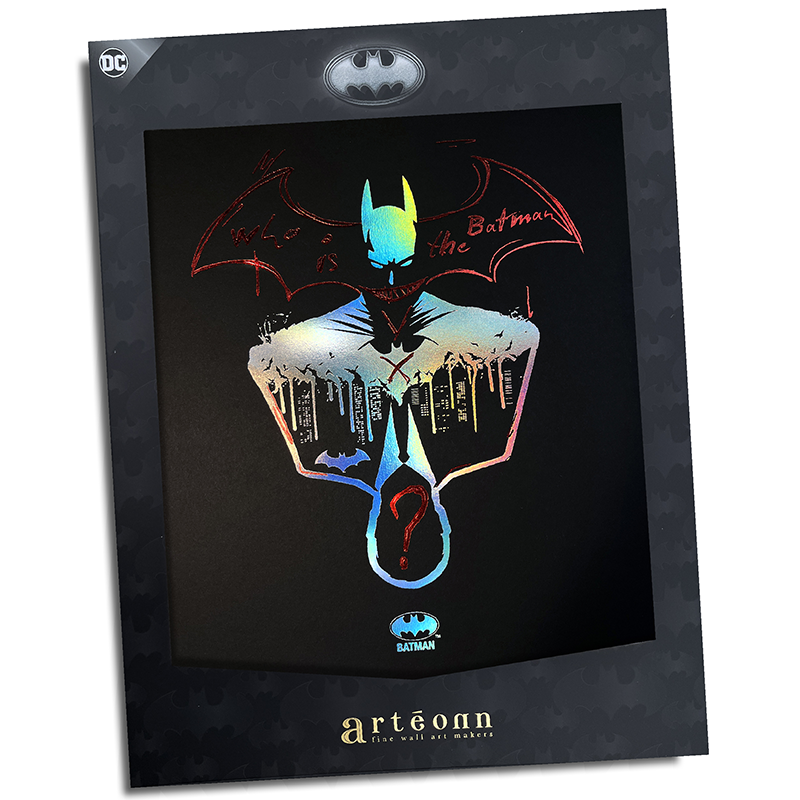 DC Artprint Arteonn Batman Who Is The Batman ? Letterpress 30X40cm