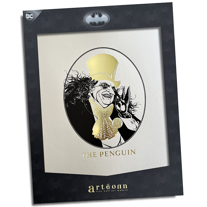 DC Artprint Arteonn Batman Le Pingouin Letterpress 30X40cm