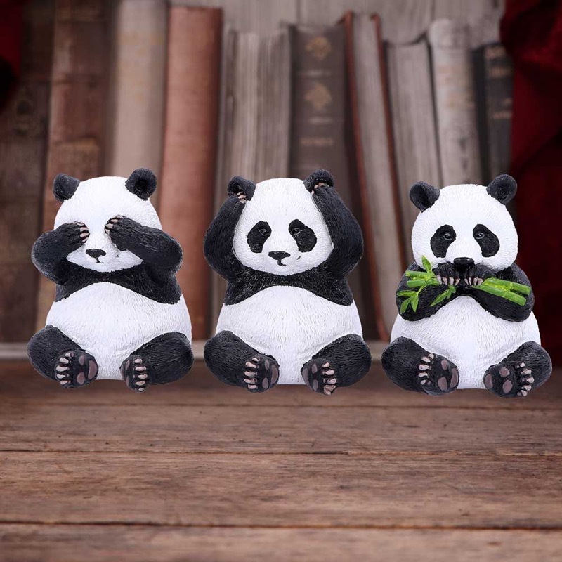 Three Wise Pandas 8,5Cm
