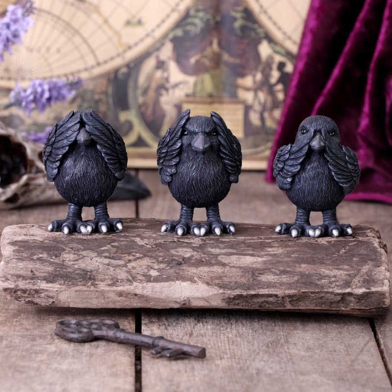 Three Wise Ravens 8,7Cm