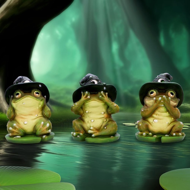 Three Wise Toads 10,3Cm