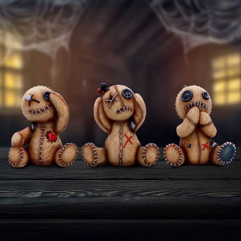 Three Wise Voodoo Dolls 8Cm