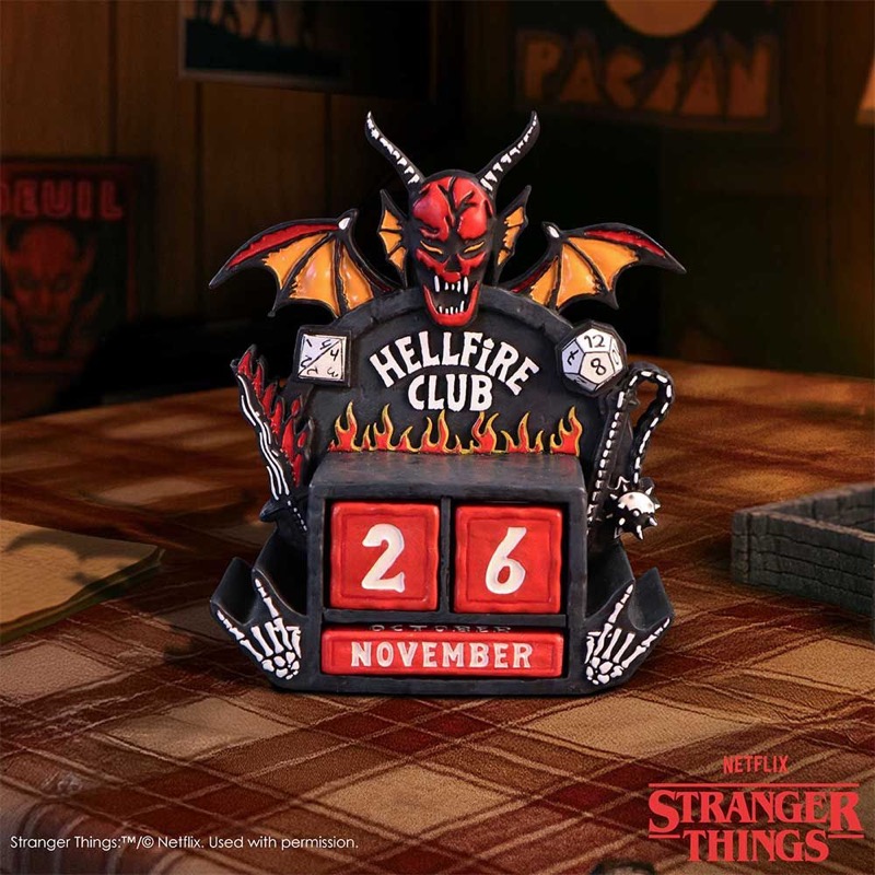 Stranger Things Calendrier Perpetuel Hellfire Club 