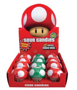 Nintendo bonbons Champi acidulés cerise ou pomme 12pcs