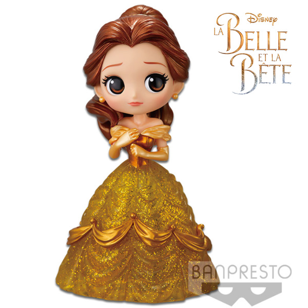 Disney Q Posket Belle Glitter Line 14cm