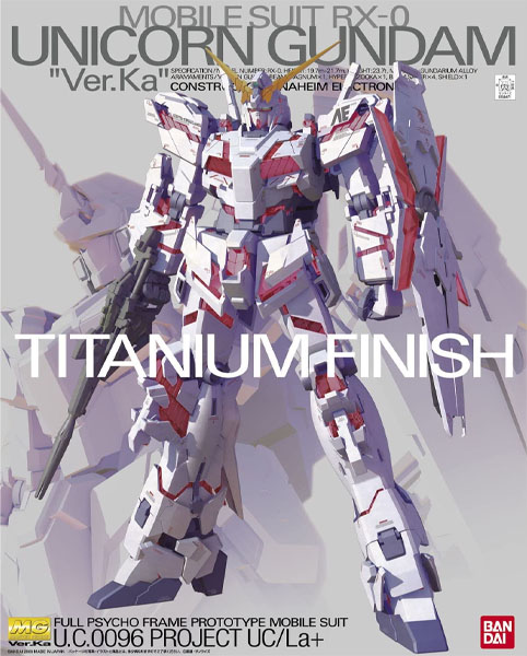 Gundam Gunpla MG 1/100 Unicorn Gundam Ver Ka Coating Ver