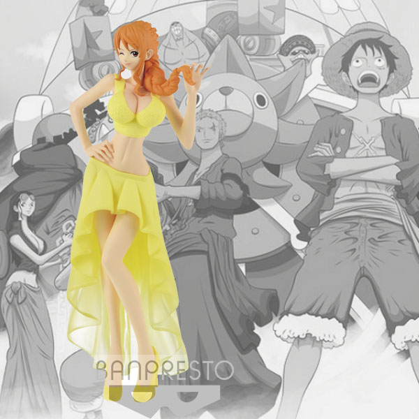 One Piece Lady Edge Wedding Nami Robe Jaune 23cm