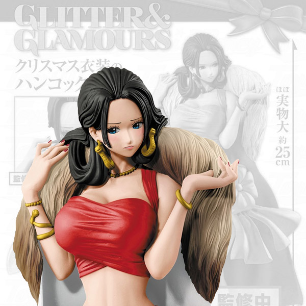 One Piece Glitter & Glamours Boa Hancock Christmas Rouge Et Blanche 25cm