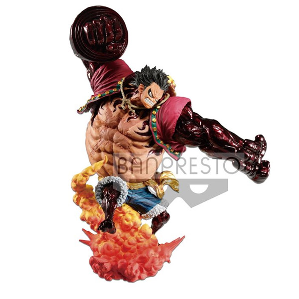 One Piece Big Size Monkey D Luffy Gear 4 Kong Gun Crimson Color Ver 24cm