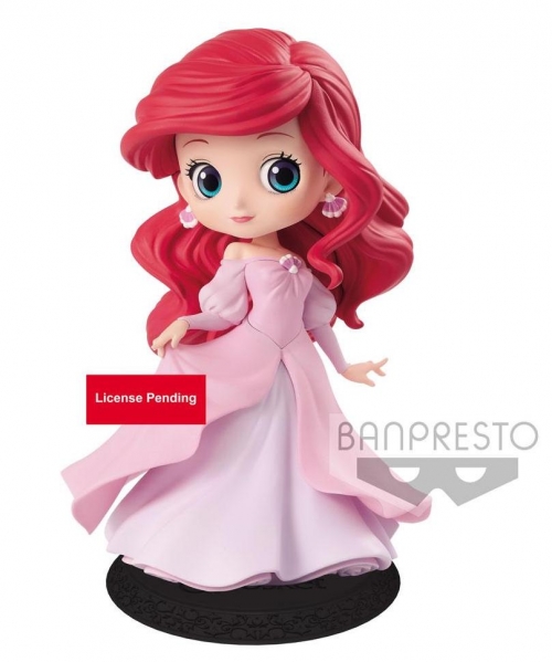 Disney Characters Q Posket Ariel Pink Dress Ver 14cm