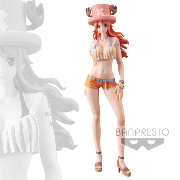 One Piece Sweet Style Pirates Nami Chopper Style Pastel Color 23cm