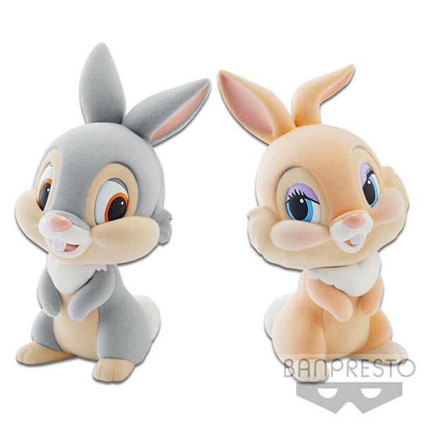 Disney Characters Fluffy Puffy Panpan Thumper & Mss Bunny 8cm