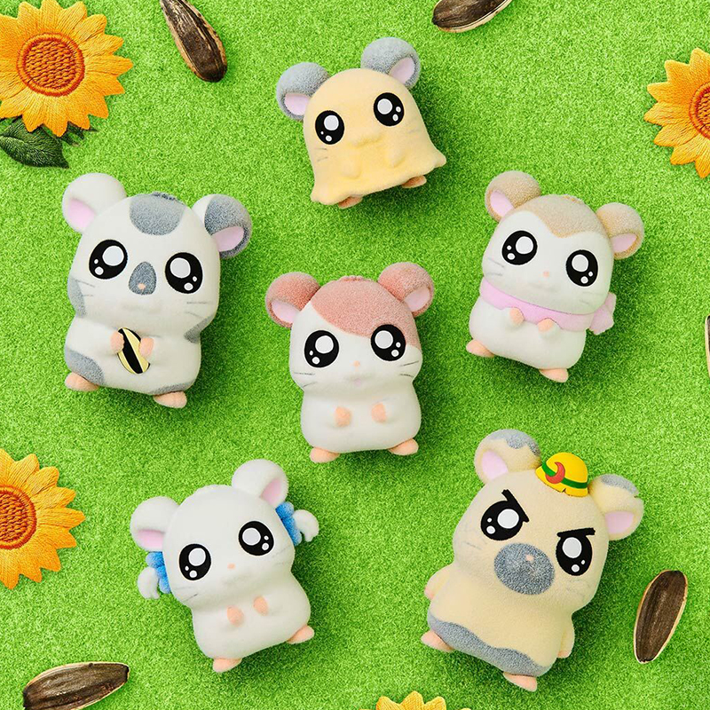 Hamtaro Candy Toys Flocked Doll Hamtaro Asst 8Pcs