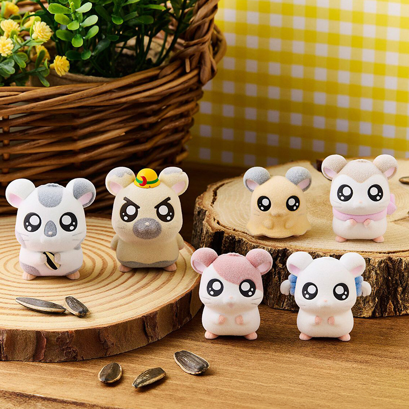 Hamtaro Candy Toys Flocked Doll Hamtaro Asst 8Pcs