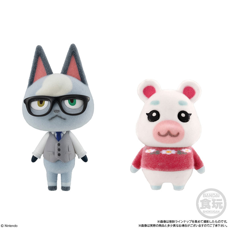 Animal Crossing Shokugan Flocked Doll Selection Asst 10pcs