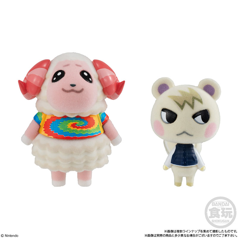 Animal Crossing Shokugan Flocked Doll Selection Asst 10pcs