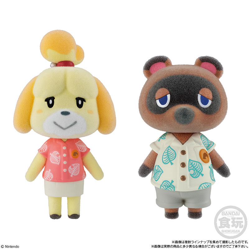 Animal Crossing Shokugan Flocked Doll Selection Asst 10pcs