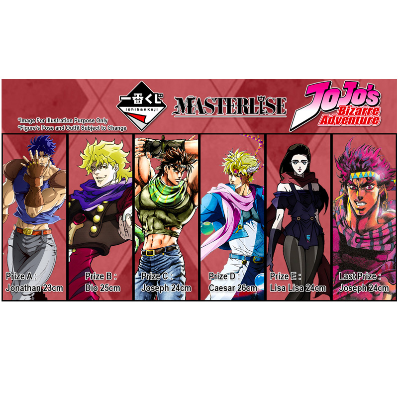 Jojo Bizarre Adventure Ichiban Kuji Loterie Japonaise Phantom Blood & Battle Tendency 80 Tickets