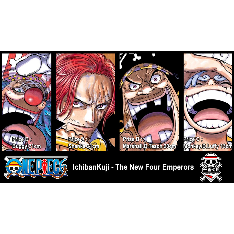 One Piece Ichiban Kuji Loterie Japonaise New Four Emperor 90 Tickets