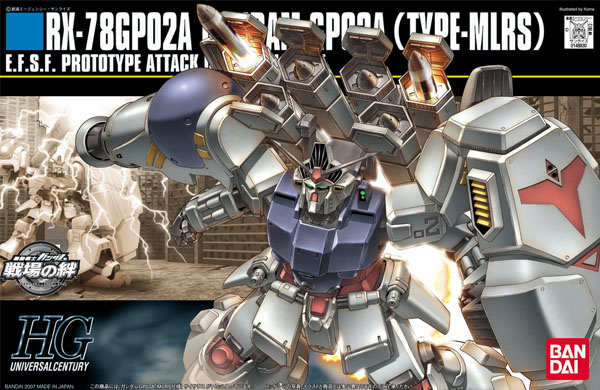 Gundam Gunpla HG 1/144 075 RX-78 GP02A Mlrs Custom