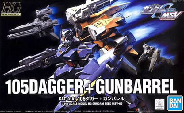 Gundam Gunpla HG 1/144 Msv 06 105 Dagger + Gunbarrel