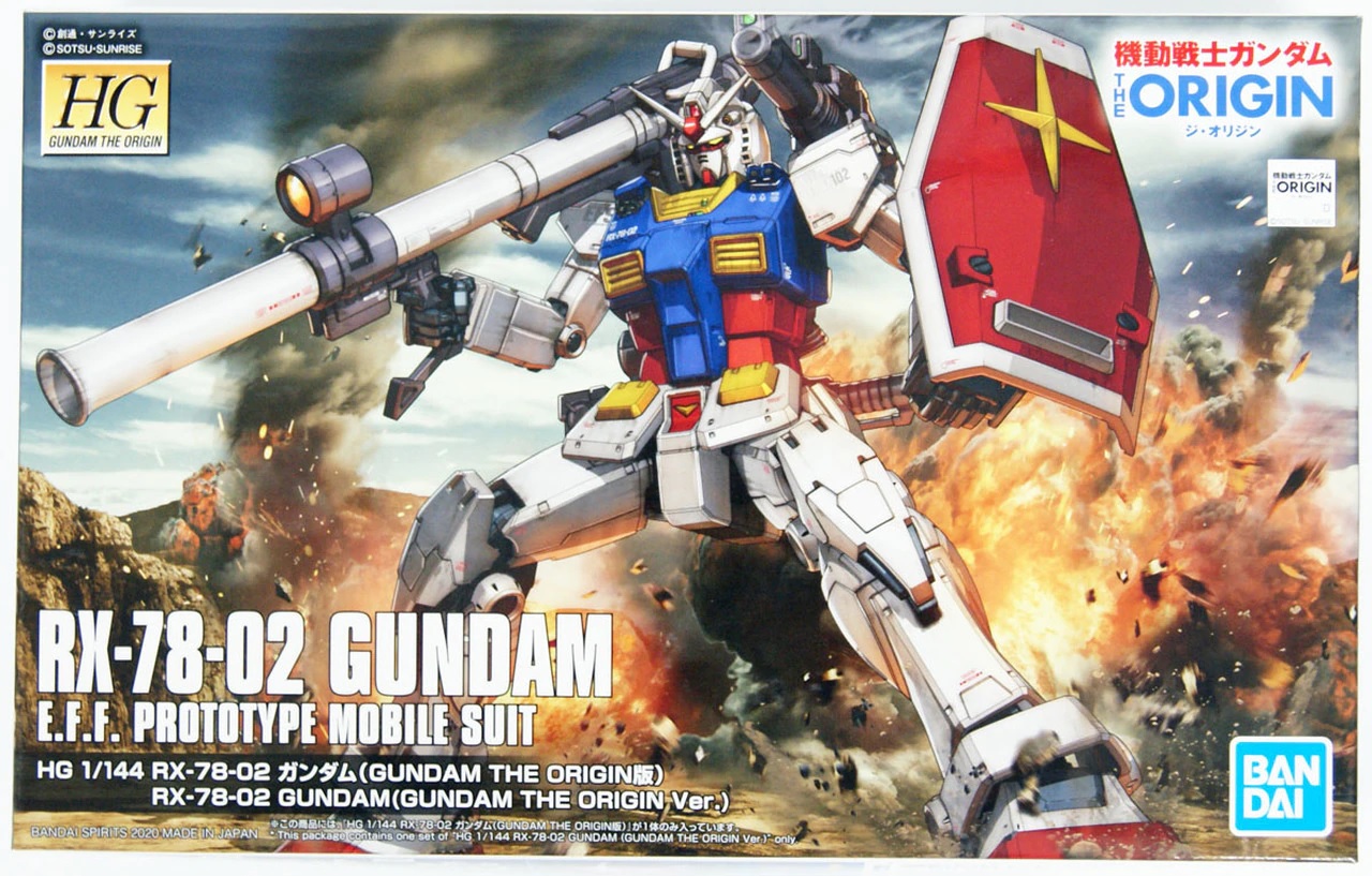 Gundam Gunpla HG 1/144 026 Rx-78-02 Gundam The Origin Ver