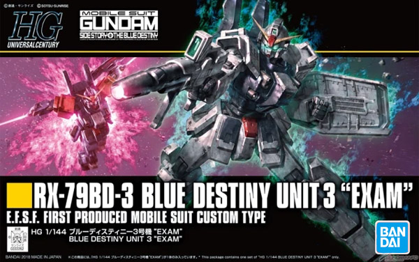 Gundam Gunpla HG 1/144 209 Blue Destiny Unit3 Exam