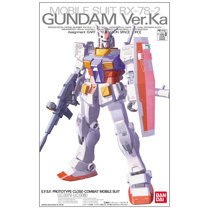 Gundam Gunpla MG 1/100 RX-78-2 Gundam Ver Ka