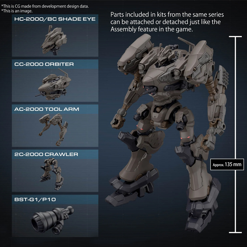 30MM Armored Core VI Fires Of Rubicon Rad CC-2000 Orbiter Nightfall