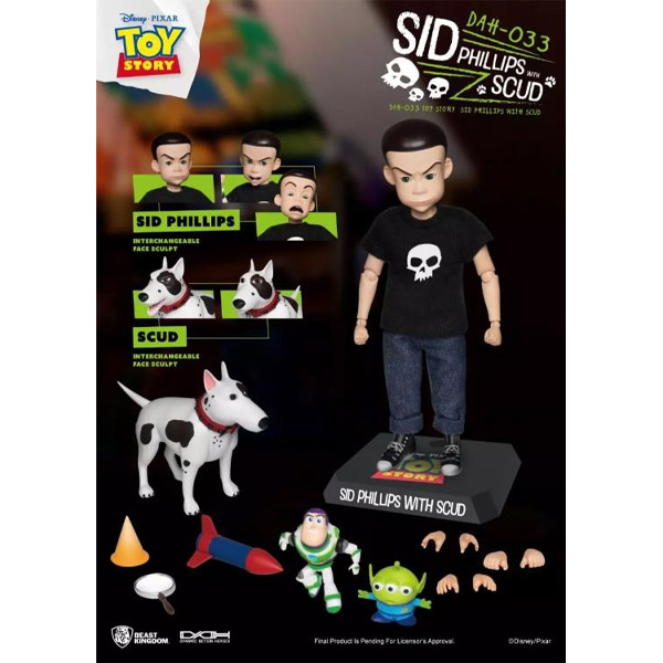 Toy Story Figurine Dynamic Action Sid Phillips & Scud 21 cm