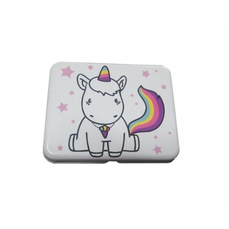 Boite à Bons Points métal Licorne 10.5 x 8 x 2cm