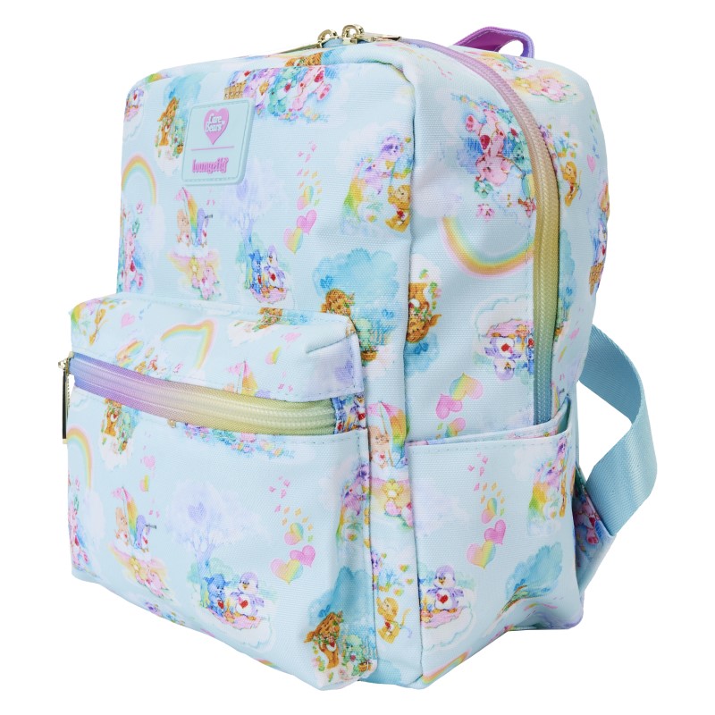 Carebears Bisounours Loungefly Mini Sac A Dos Nylon Cousins Aop 