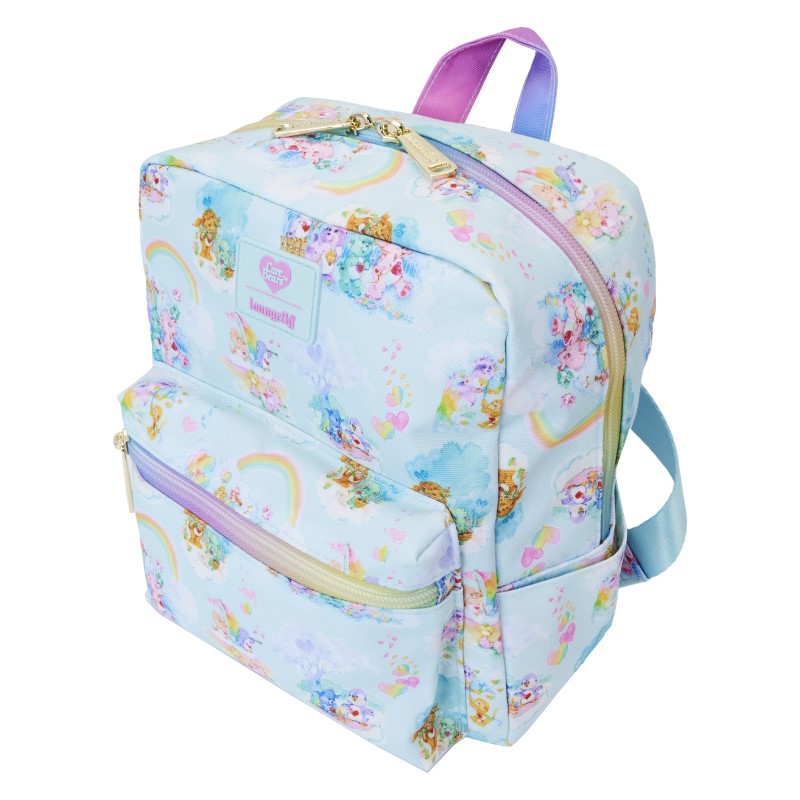 Carebears Bisounours Loungefly Mini Sac A Dos Nylon Cousins Aop 