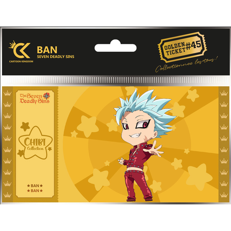 Seven Deadly Sins Golden Ticket Chibi Ban X10