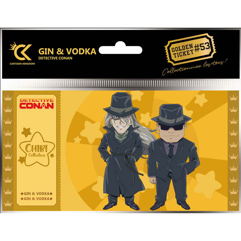 Detective Conan Golden Ticket Chibi Gin & Vodka X10