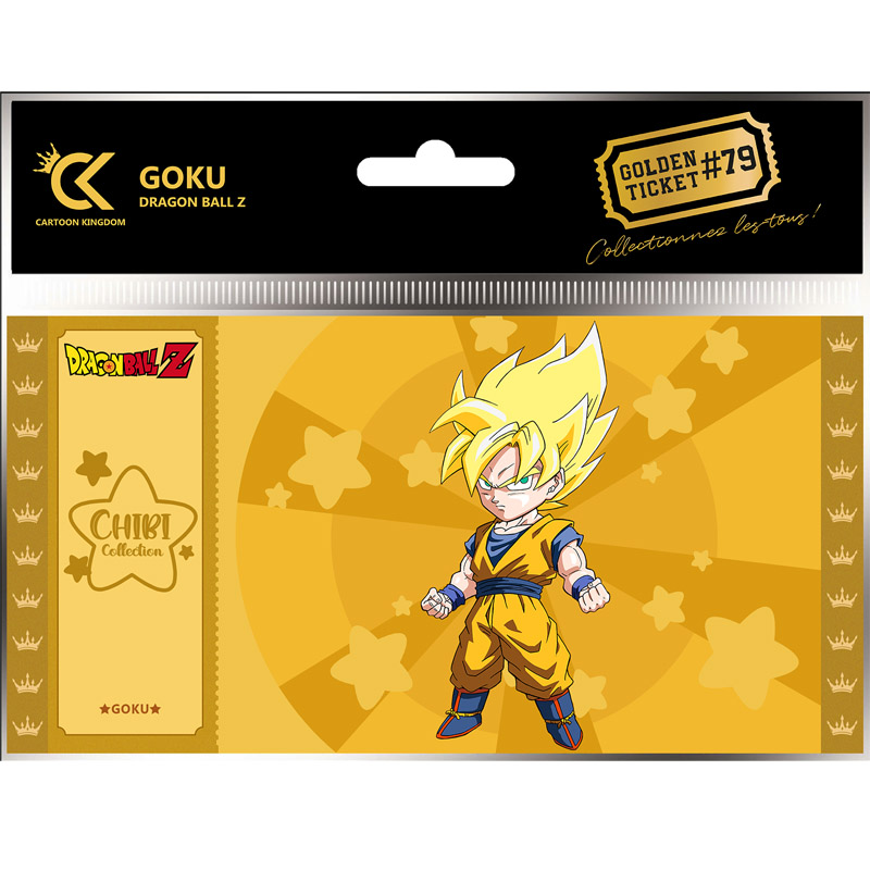 DBZ Dragon Ball Z Golden Ticket Chibi Super Saiyan Goku x5
