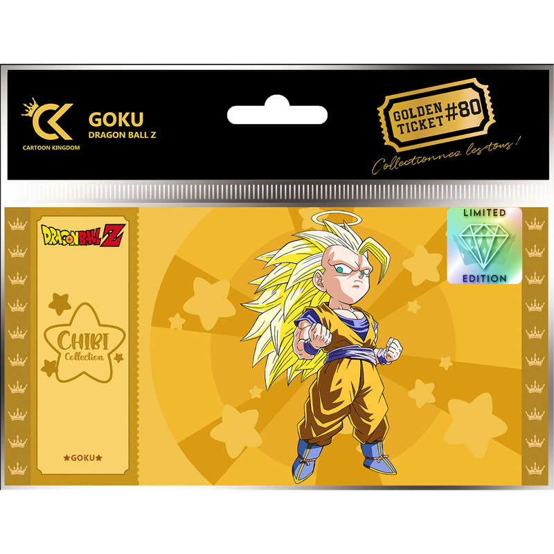 DBZ Dragon Ball Z Golden Ticket Chibi Super Saiyan 3 Goku x5