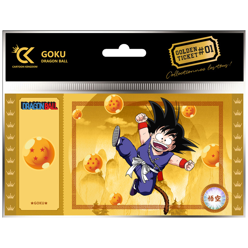 DBZ Dragon Ball Golden Ticket Goku Violet X5