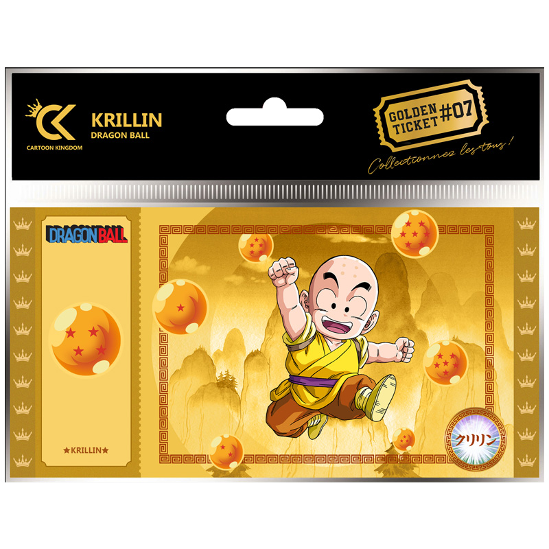 DBZ Dragon Ball Golden Ticket Krillin Jaune X5