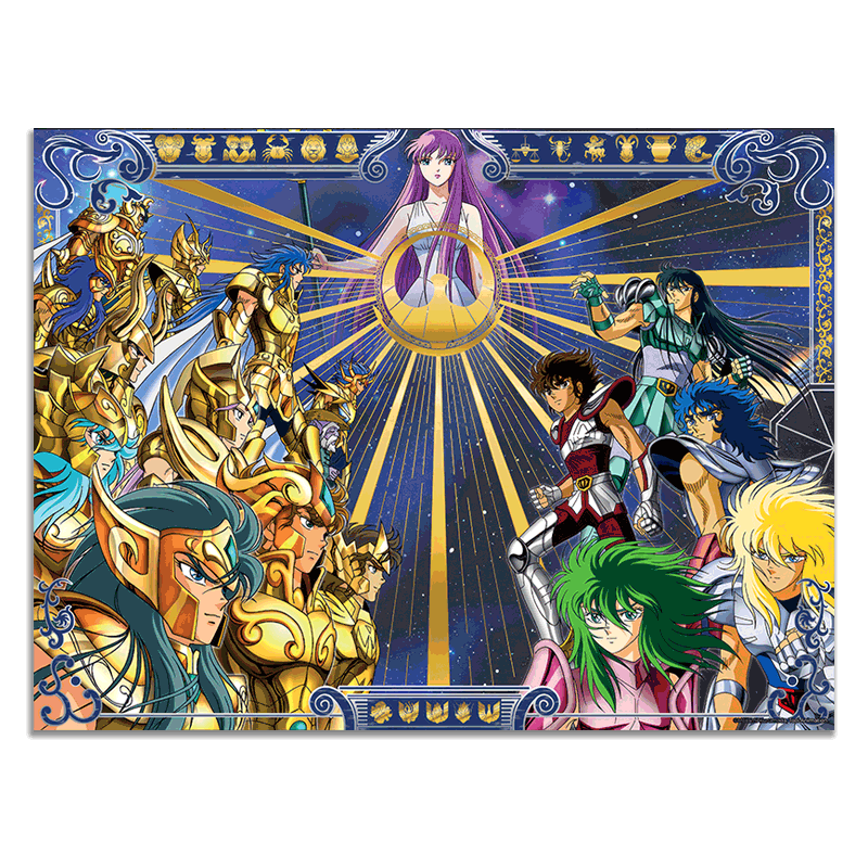 Poster Panini Saint Seiya (Les Chevaliers Du Zodiaque) - Or - Vintage