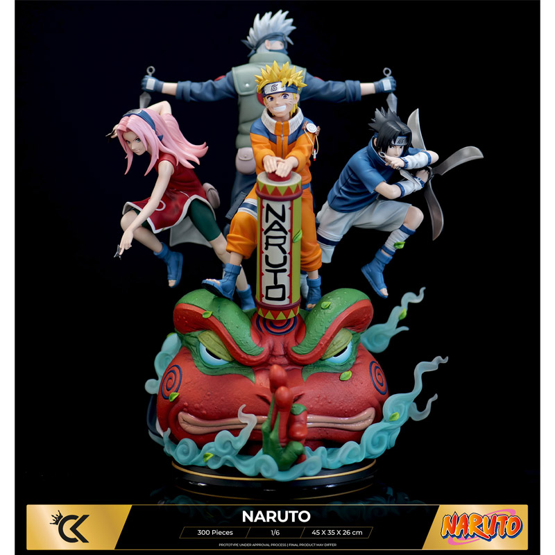 Naruto Statue Resine 1/6 Naruto Sasuke Sakura Kakashi 45cm 300Pcs