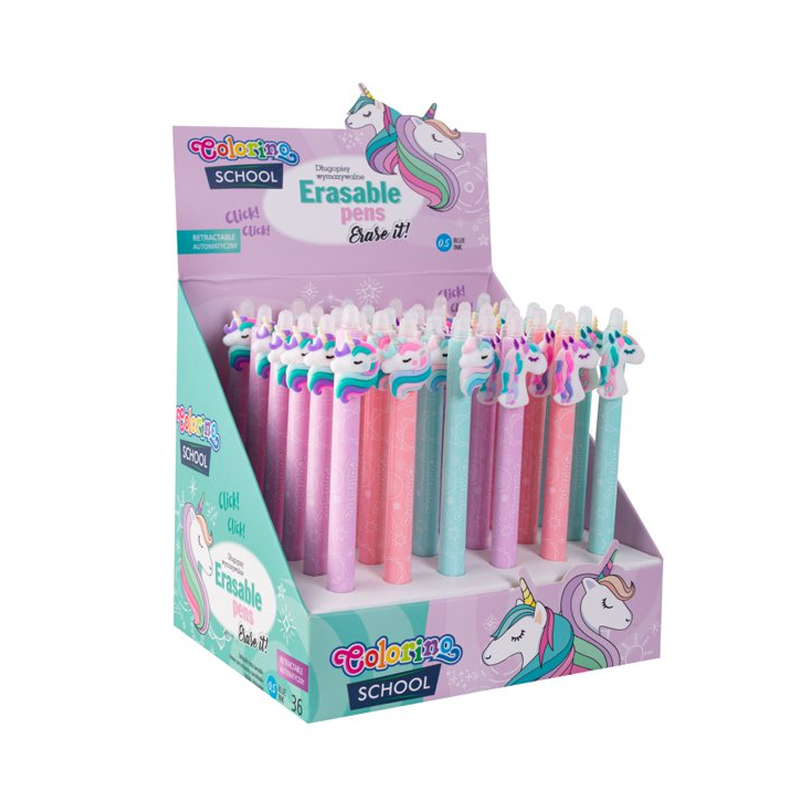 Coloring School Stylo Effacable Licorne Magic Unicorn Display 36Pcs