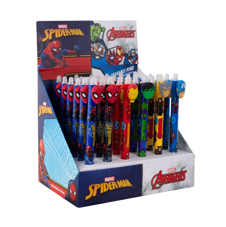 Marvel Stylo Effaçable Avengers Classic & Spiderman Display 36pcs