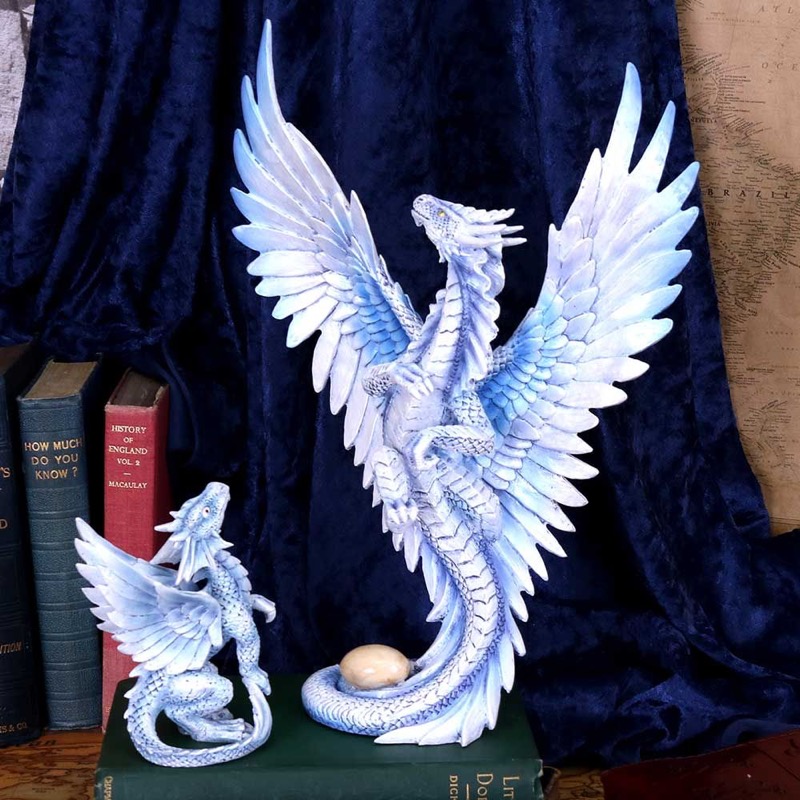 Dragons Statue Adult Silver Dragon 31,5Cm