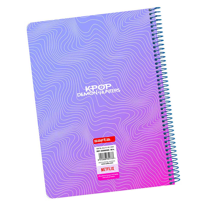 Kpop Demon Hunter Cahier Notebook A5 Couverture Rigide Spirale