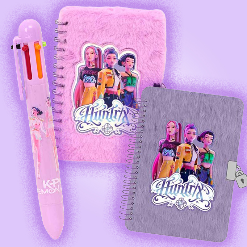 Kpop Demon Hunter Journal Intime Avec Cadenas + Stylo 10 Couleurs